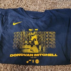 Donovan Mitchell Utah Jazz Nike 2018 NBA PlayoffsPlayer T-Shirt - Navy